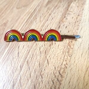 Vintage rainbow hair clip